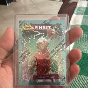 Topps Finest Steve Young Football Card. Refractor